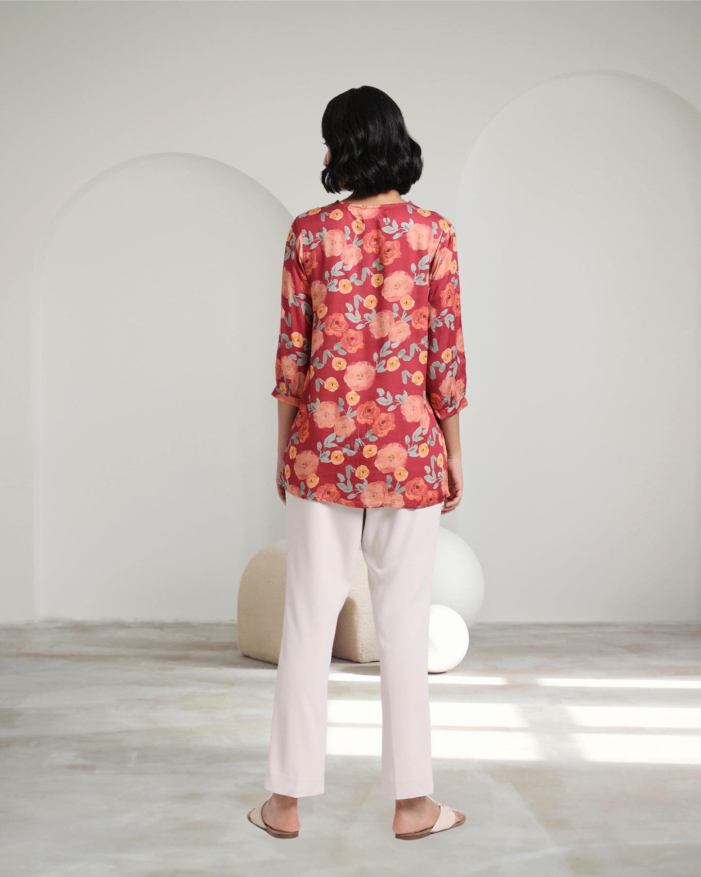 Floral Burst Tencel Blouse
