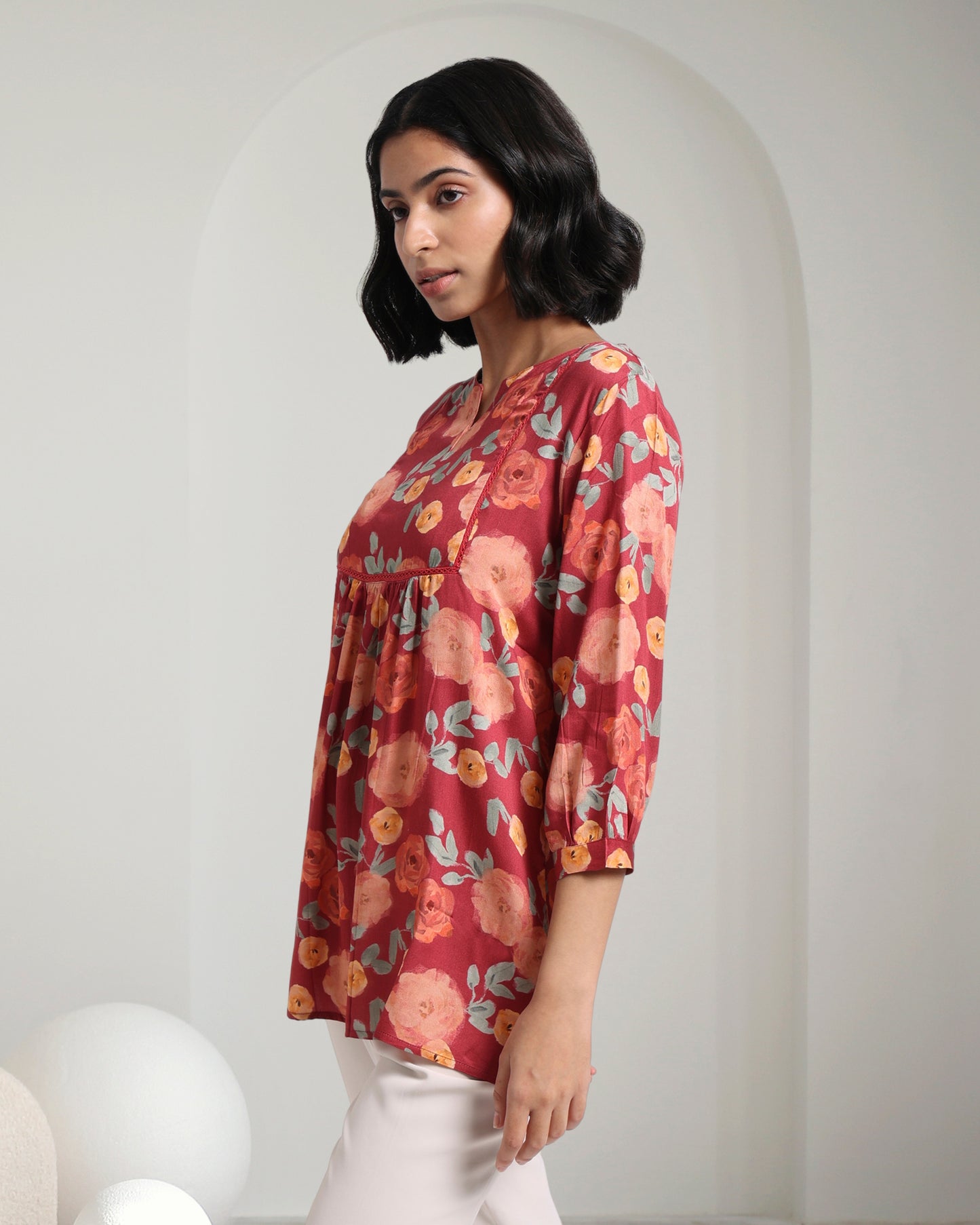 Floral Burst Tencel Blouse