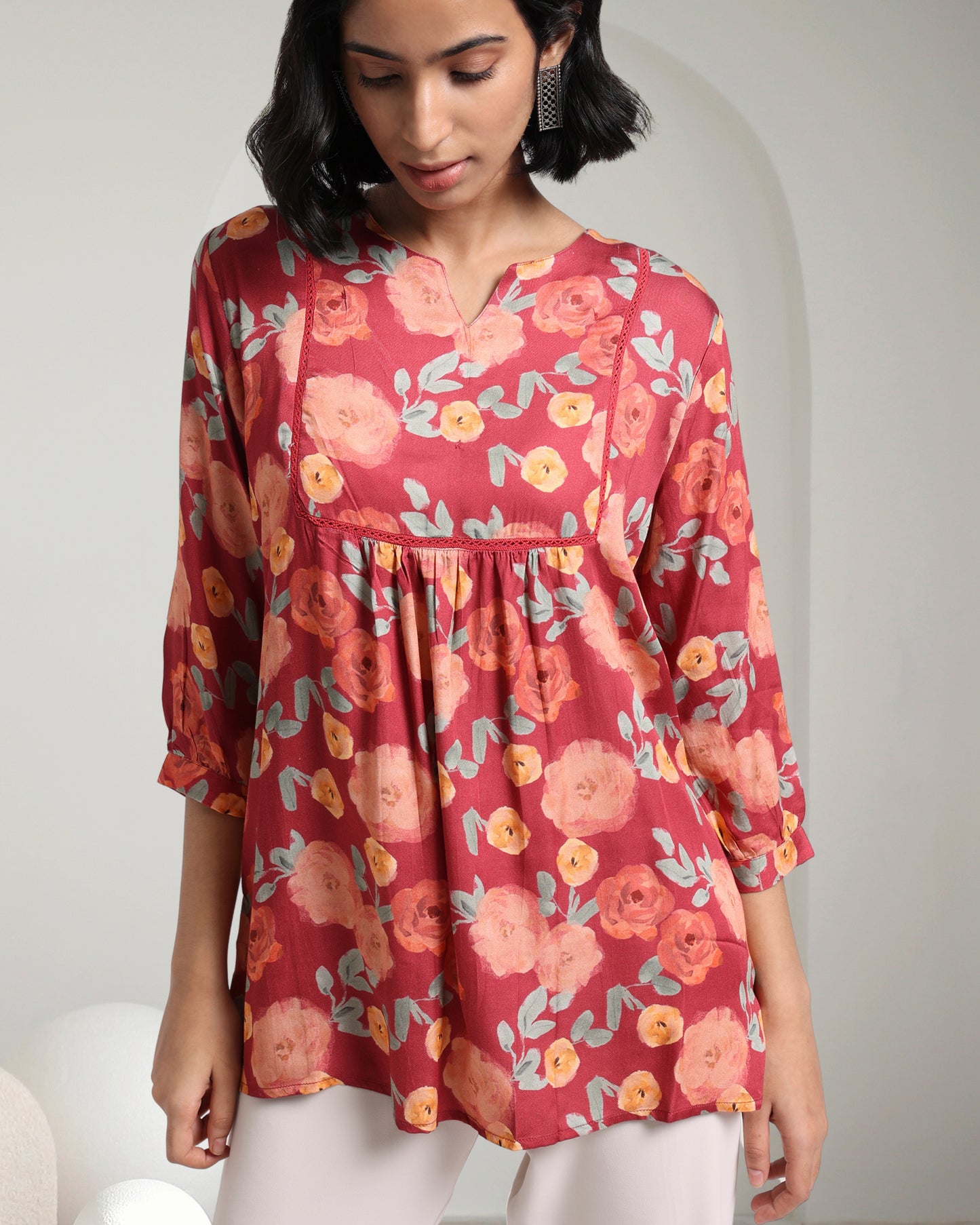 Floral Burst Tencel Blouse
