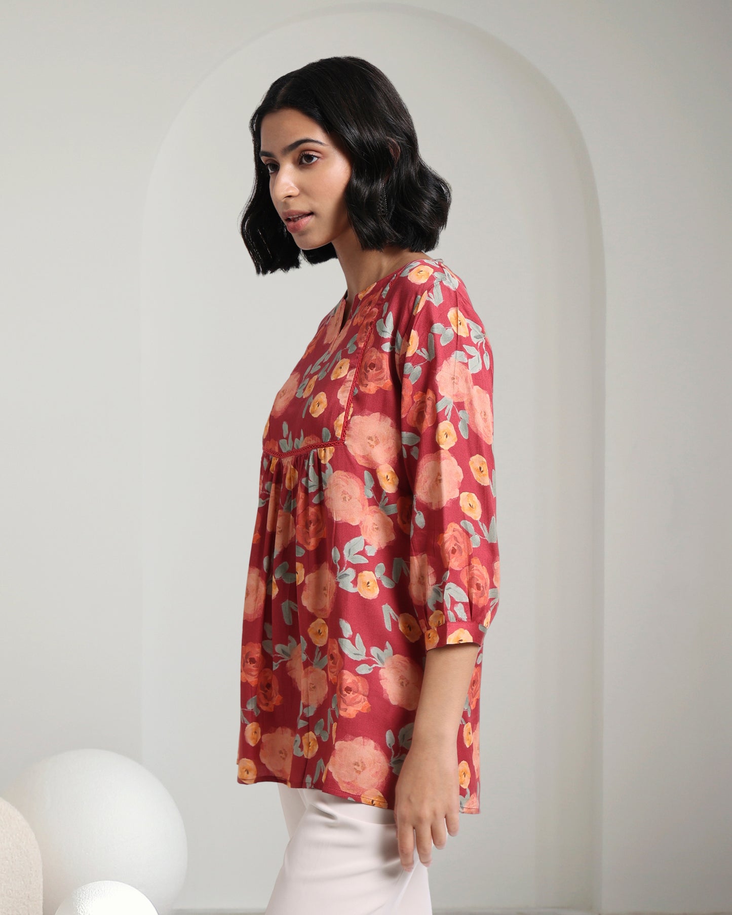 Floral Burst Tencel Blouse