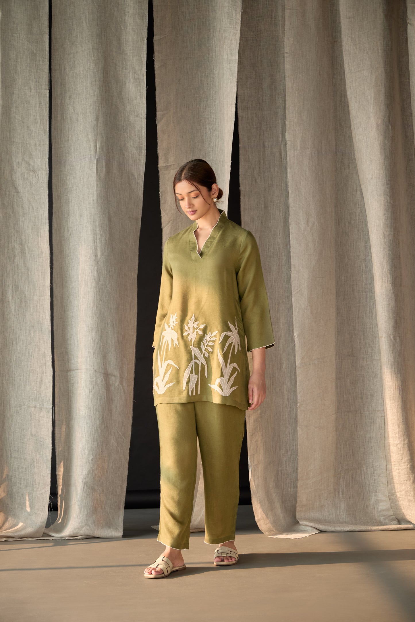 Olive Applique Co-ord Set
