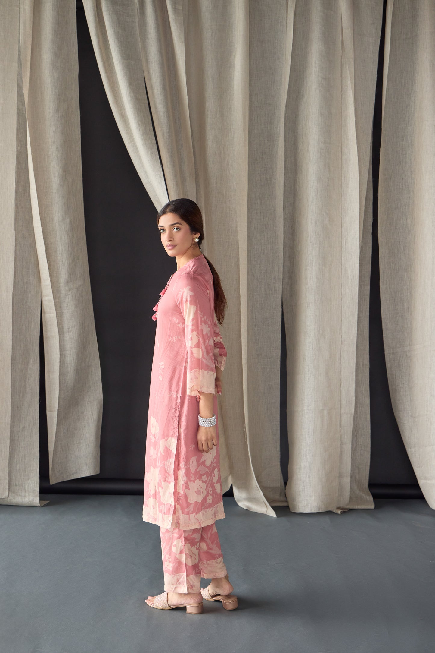 Pink Oakwood Kurta Set (of 2)