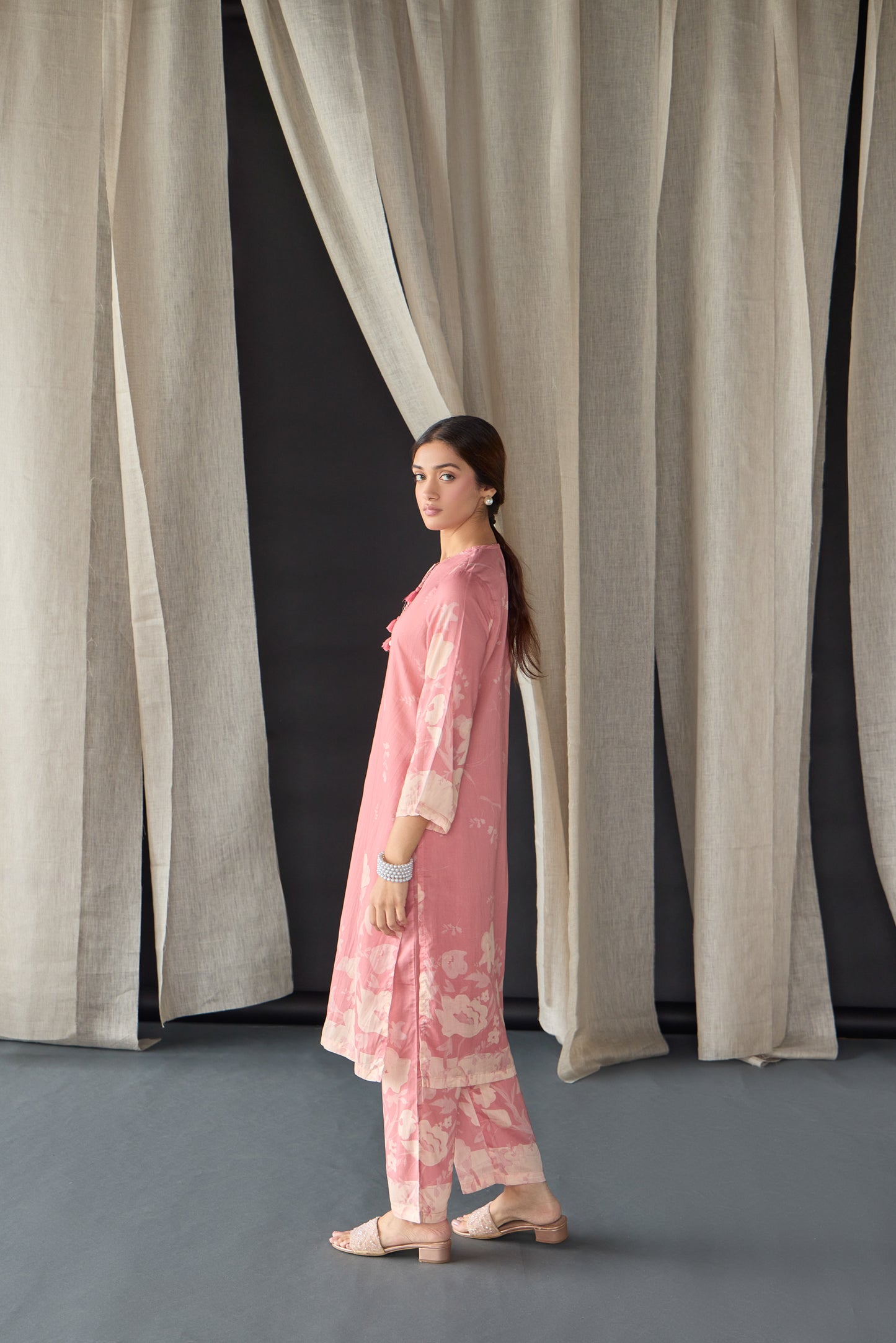 Pink Oakwood Kurta Set (of 2)