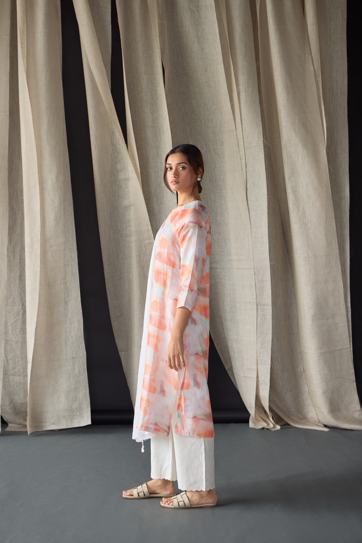 Apricot Pure Hemp Kurta