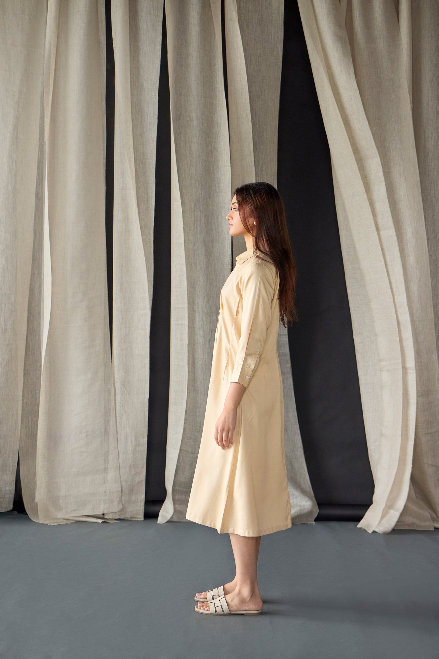 Mellow Fitted Shirt Dress