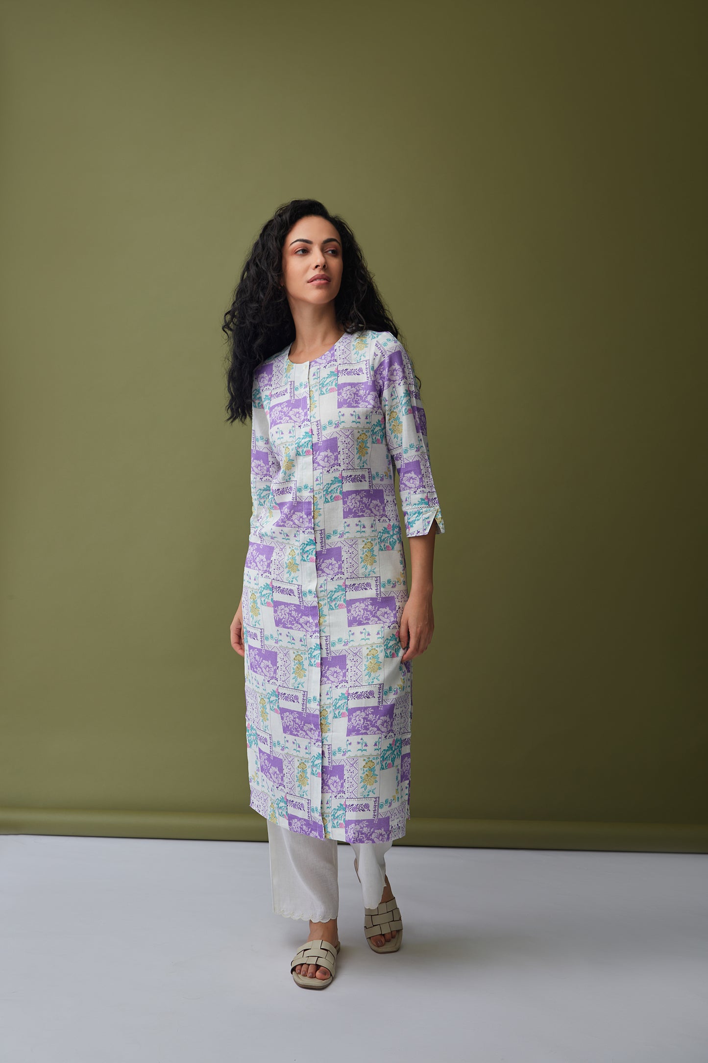 Patchwork Linen Kurta