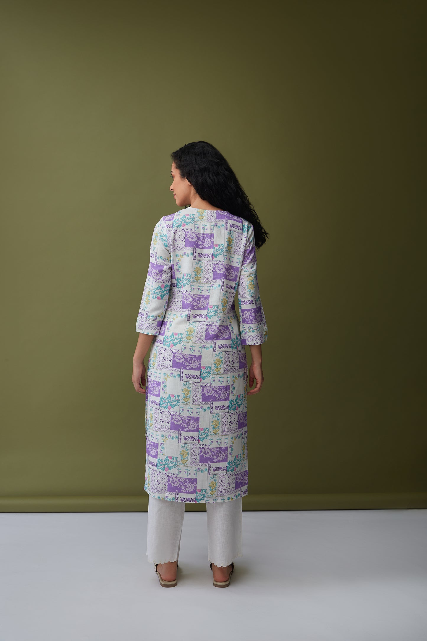 Patchwork Linen Kurta