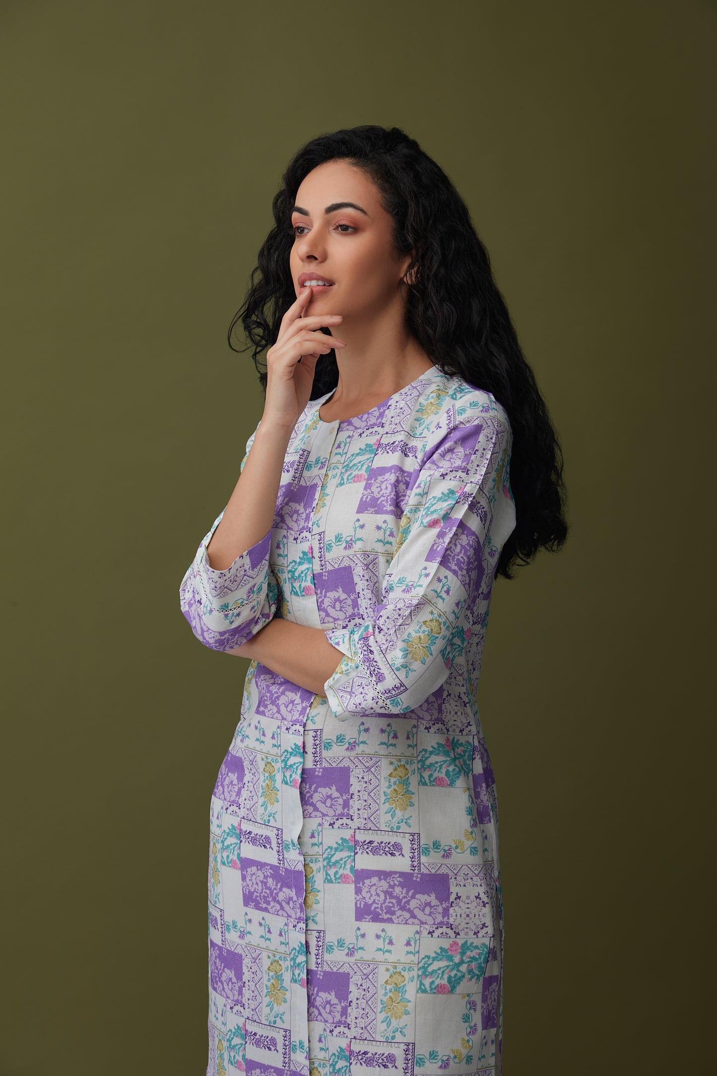 Patchwork Linen Kurta