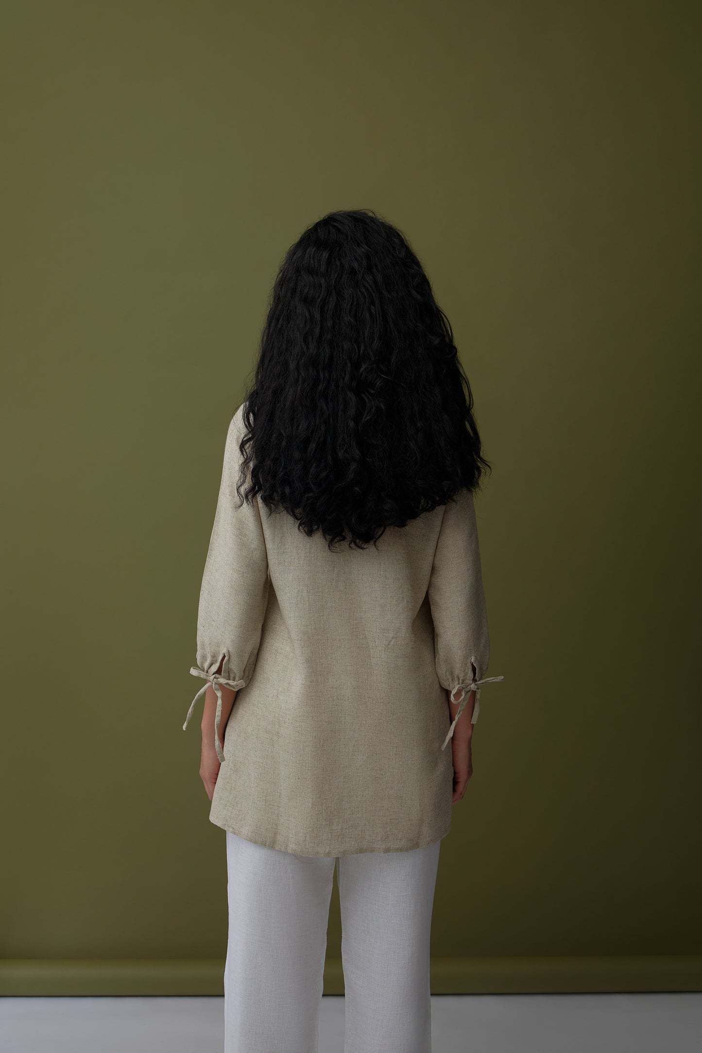Natural Linen Applique Tunic