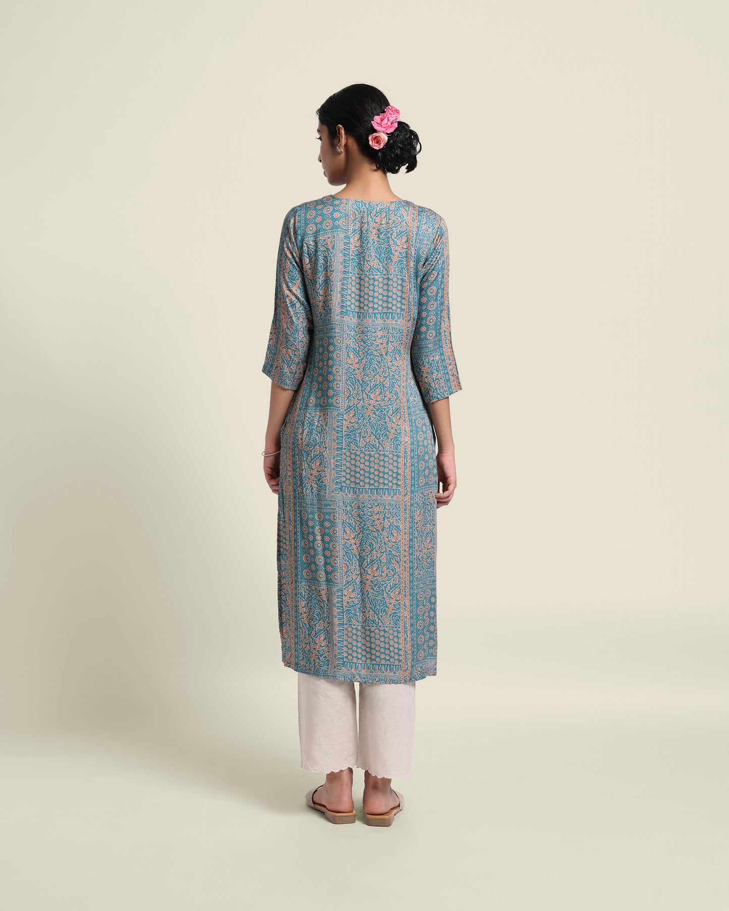 Ajrakh Tencel Kurta