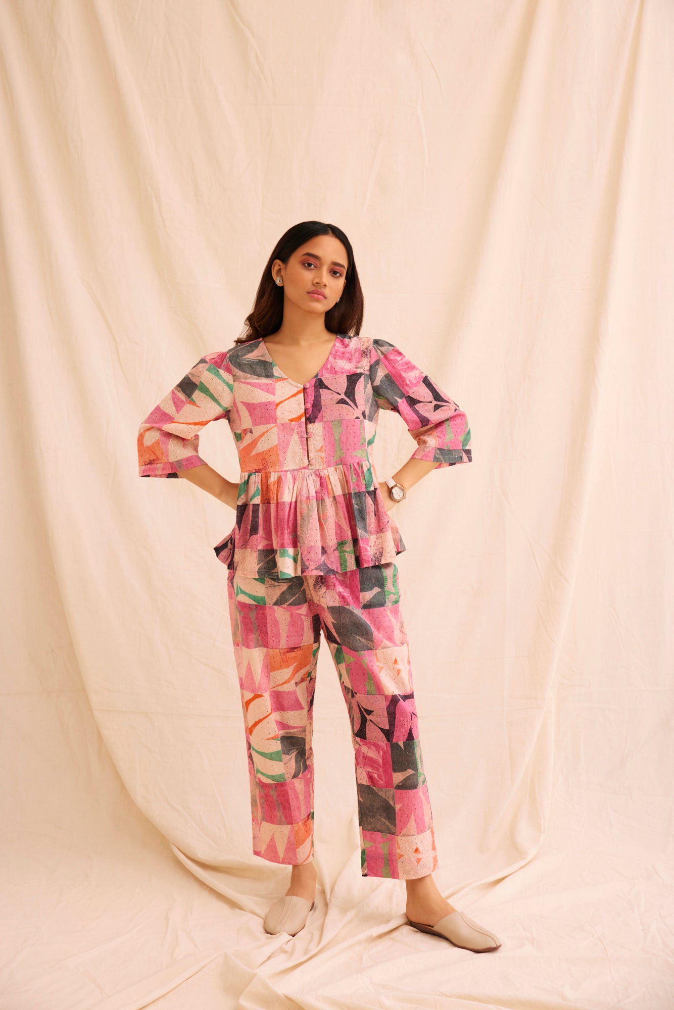 Jungle Fever Schiffli Cotton Co-ord Set