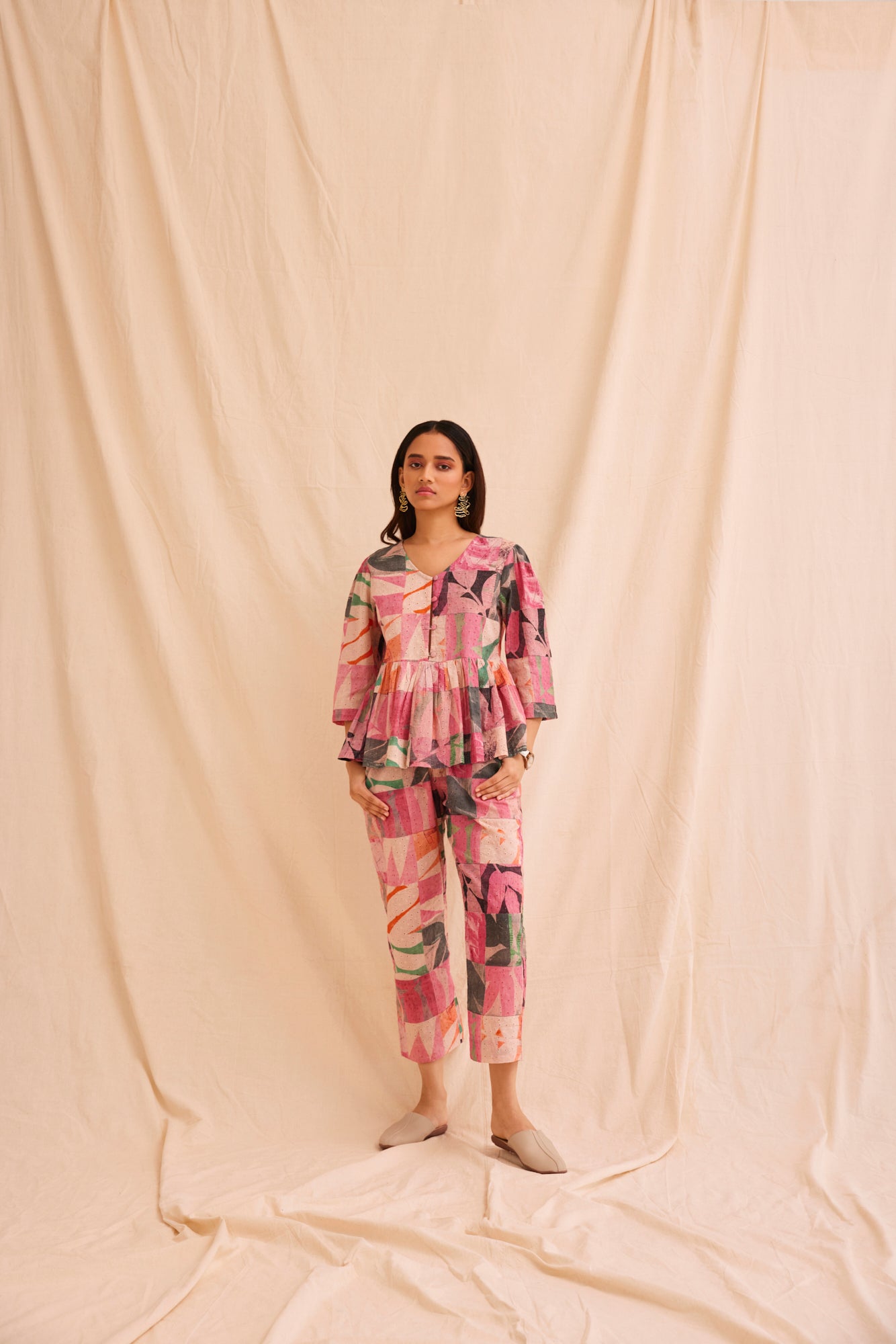 Jungle Fever Schiffli Cotton Co-ord Set