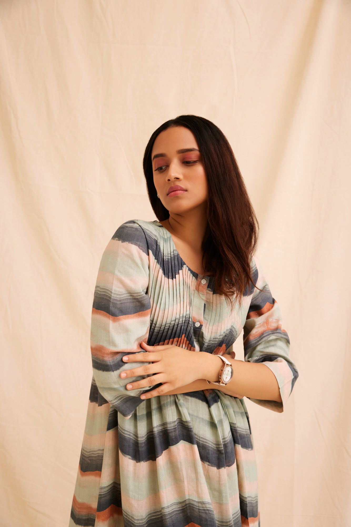 Valley Paint Flowy Linen Dress