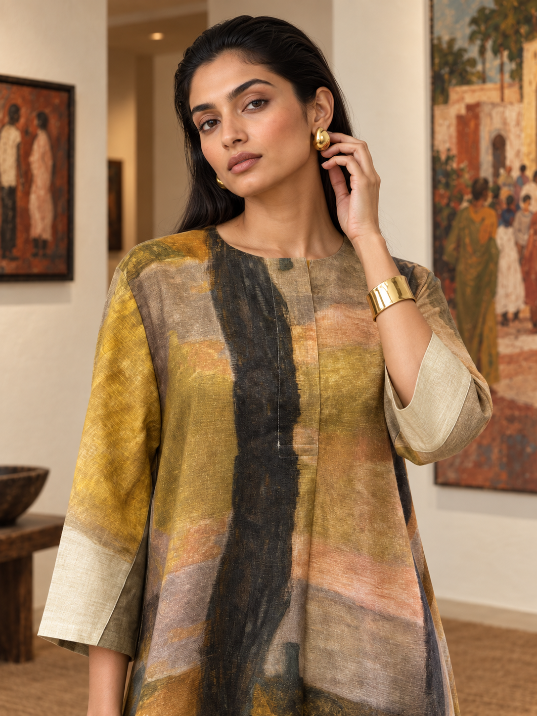 Ochre Muse Linen Co-ord Set