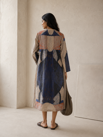 100% Hemp Dress with Pintuck Details