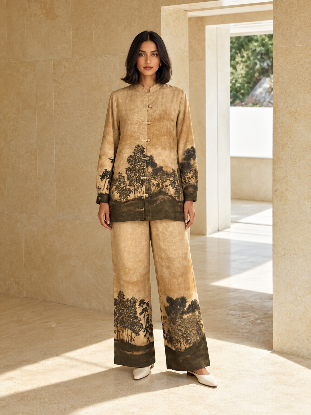 100% Hemp Co-ord Set- Gradient Brown