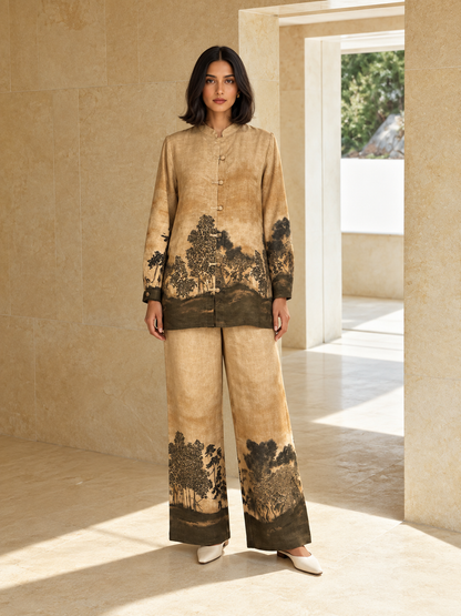 100% Hemp Co-ord Set- Gradient Brown