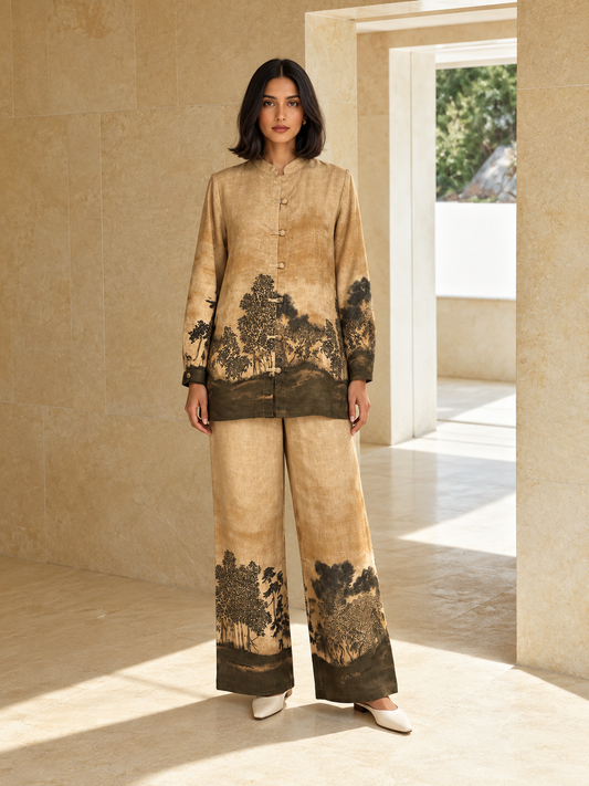 100% Hemp Co-ord Set- Gradient Brown