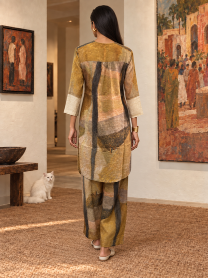 Ochre Muse Linen Co-ord Set