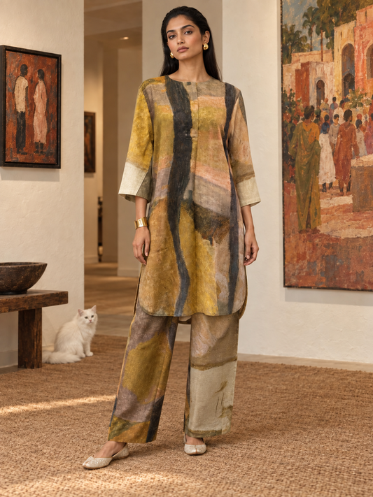 Ochre Muse Linen Co-ord Set