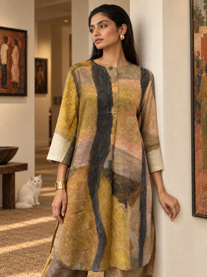 Ochre Muse Linen Co-ord Set