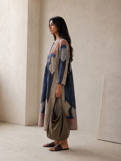 100% Hemp Dress with Pintuck Details