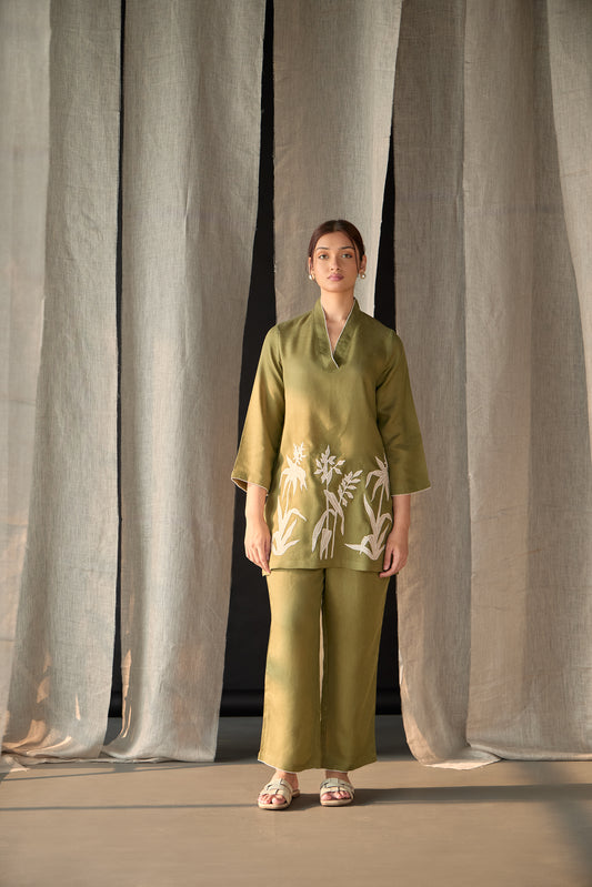 Olive Applique Co-ord Set