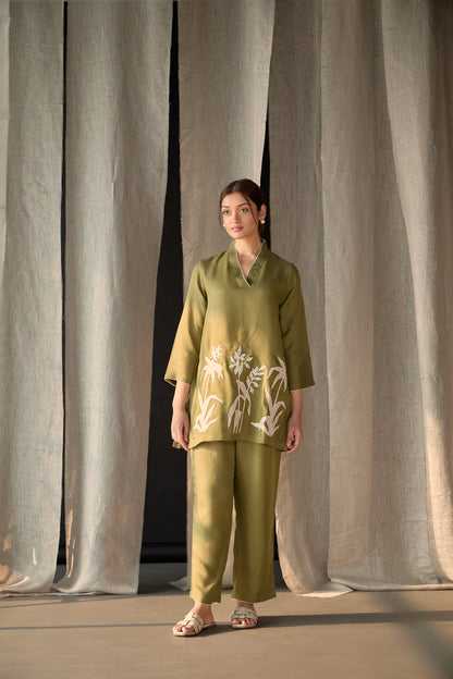 Olive Applique Co-ord Set