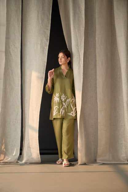 Olive Applique Co-ord Set