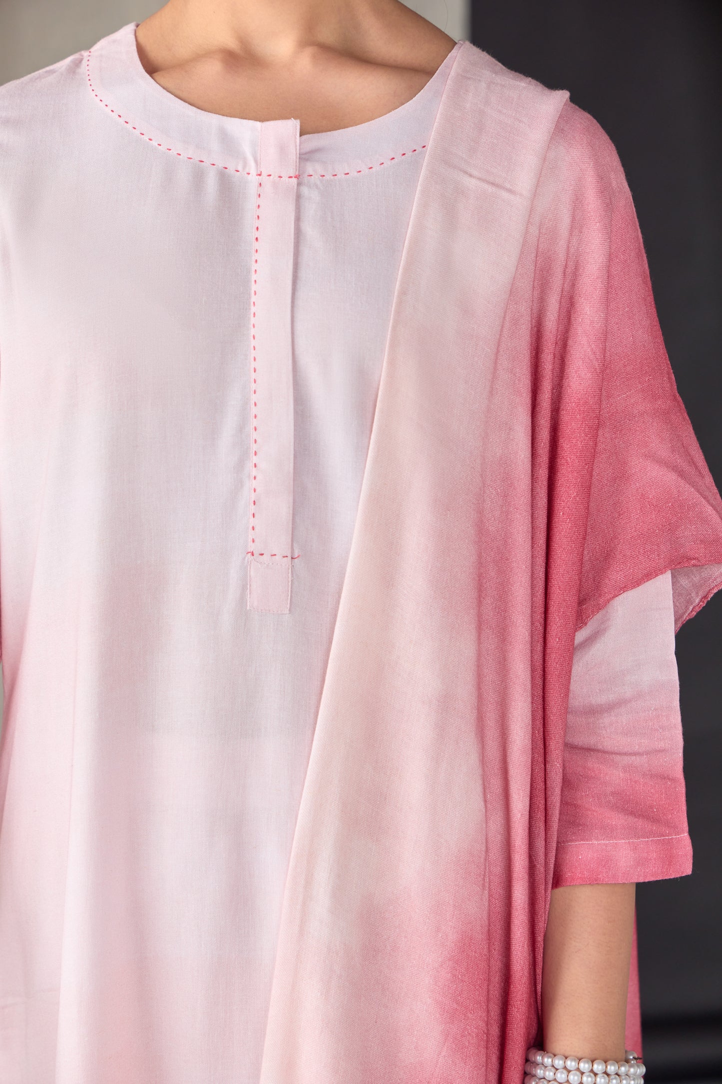 Astro Dust Ombre Linen Kurta Set