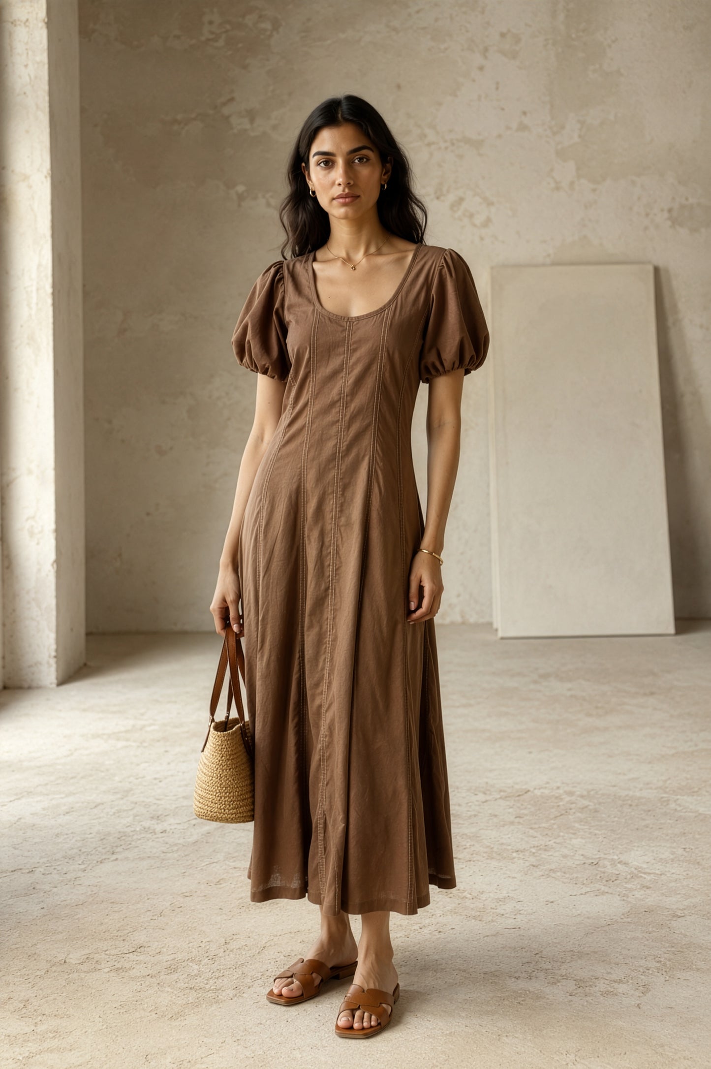 Hemp Dress - Brown