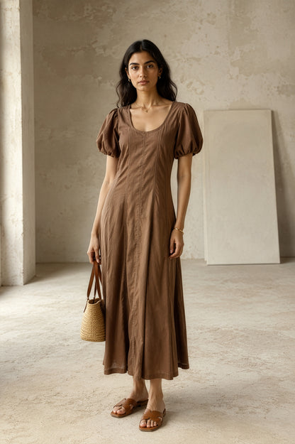 Hemp Dress - Brown