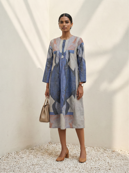 100% Hemp Dress with Pintuck Details