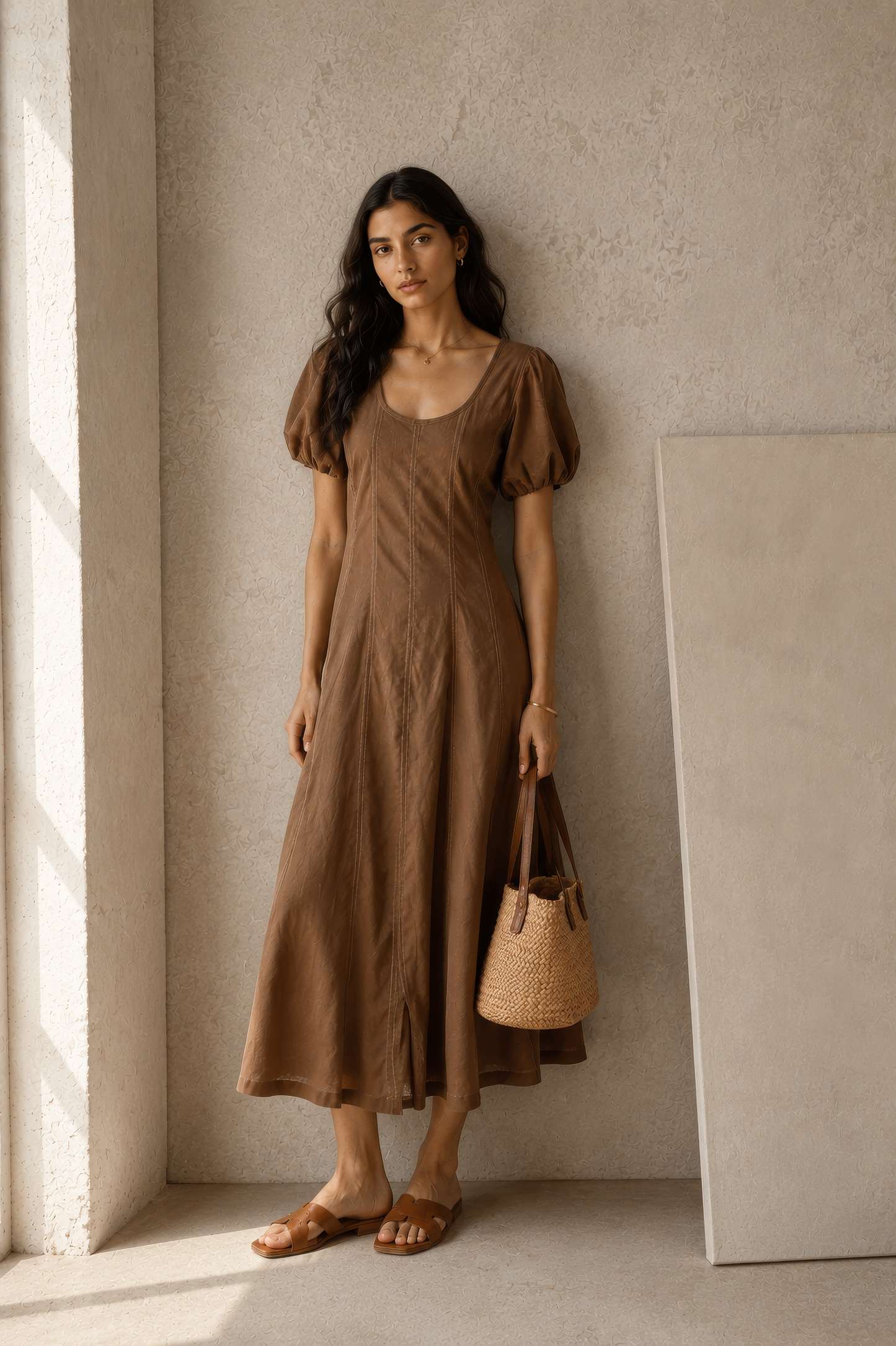 Hemp Dress - Brown