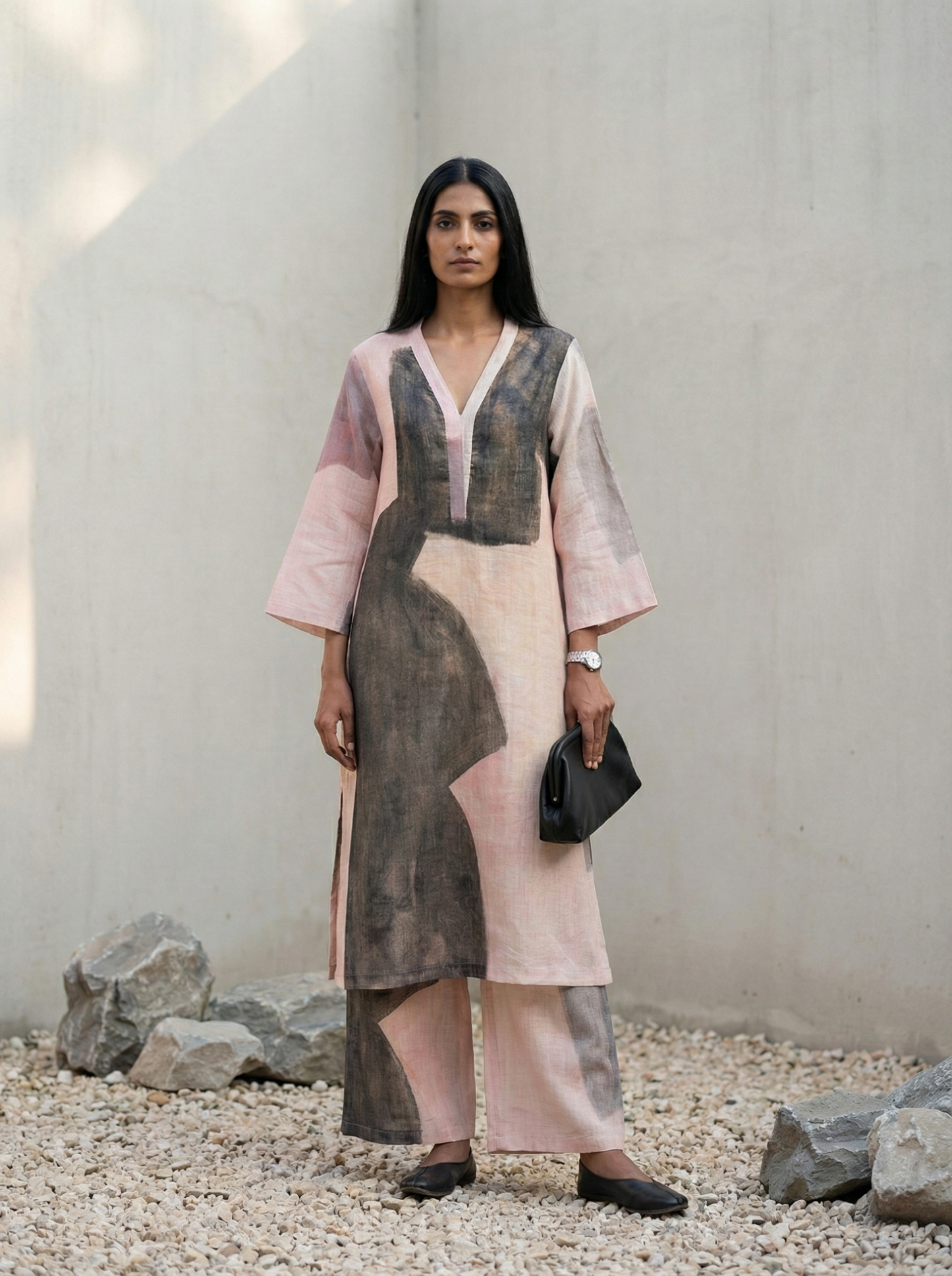 Natural Linen Kurta Set