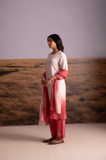 Astro Dust Ombre Linen Kurta Set